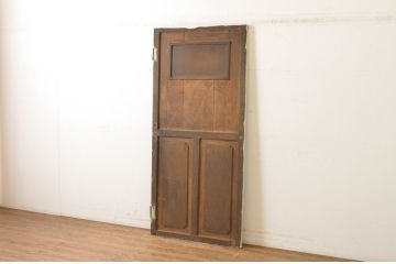 アンティーク建具　ペイント仕上げ限定　レトロな雰囲気あふれるドア1枚(扉、木製ドア、開き戸)(R-065364)