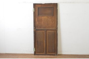 アンティーク建具　ペイント仕上げ限定　レトロな雰囲気あふれるドア1枚(扉、木製ドア、開き戸)(R-065364)