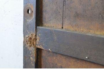 アンティーク建具　ペイント仕上げ限定　レトロな雰囲気あふれるドア1枚(扉、木製ドア、開き戸)(R-065364)