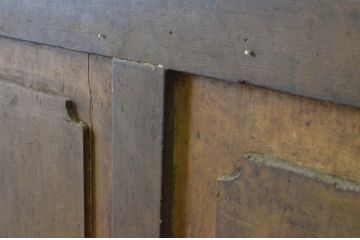 アンティーク建具　ペイント仕上げ限定　レトロな雰囲気あふれるドア1枚(扉、木製ドア、開き戸)(R-065364)