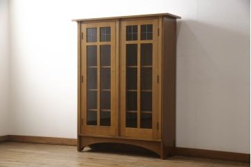 アメリカヴィンテージ　Stickley(スティックレー、スティックレイ)　ナチュラルテイストの空間づくりにおすすめのキャビネット(ブックケース、本箱、収納棚、戸棚、ビンテージ)(R-065391)