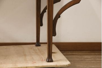 中古　美品　イタリア高級家具　メデア(Medea)　アールヌーボー　クラシカルな佇まいが魅力的なレザートップデスク(アールヌーヴォー、ワークデスク、机、テーブル、作業台、在宅用、在宅ワーク用)(R-065398)