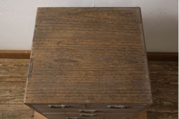 和製ビンテージ　国産　職人手造り　素朴な佇まいが落ち着きのある空間をつくりだす総桐小箪笥(整理箪笥、総桐たんす、桐箪笥、引き出し、和タンス、小引き出し、ヴィンテージ)(R-065401)