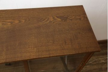 中古　美品　最高級品　江戸指物　桑網代　漆塗り　桑材・タモ材・桐材が使われた美しい杢目が魅力の茶棚(茶箪笥、飾り棚、収納棚)(定価推定約150万円)(R-065402)