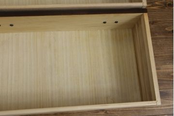 中古　駿河民芸　品の良い牡丹の金具が和の雰囲気を高める和箪笥(収納たんす、整理タンス、衣装箪笥、引き出し)(R-065410)