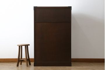 中古　駿河民芸　品の良い牡丹の金具が和の雰囲気を高める和箪笥(収納たんす、整理タンス、衣装箪笥、引き出し)(R-065410)