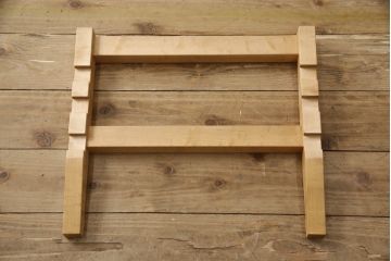中古　美品　純木家具　楓(カエデ)材　鳥眼杢(バーズアイ)　木本来の趣がお楽しみいただけるスタンドミラー(姿見、ドレッシングミラー、鏡)(R-065413)