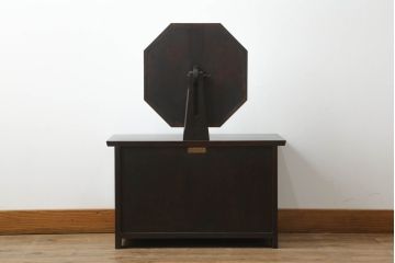 和製ビンテージ　松本民芸家具　絶版品!　#303型　オクタゴンのフレームが目を引く八角鏡台(ドレッサー、ミラー、化粧台、ヴィンテージ)(R-065420)