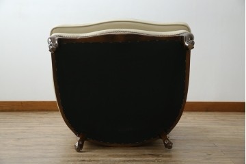 中古　美品　モリシゲ(MORISHIGE/森繁)　ロイヤルクィーン　優雅なデザインが魅力的な1Pソファ　定価約108万9千円　(R-065423)