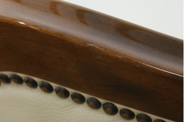 中古　美品　モリシゲ(MORISHIGE/森繁)　ロイヤルクィーン　優雅なデザインが魅力的な1Pソファ　定価約108万9千円　(R-065423)