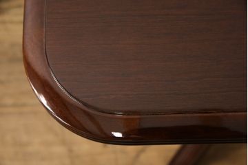 中古　美品　モリシゲ(MORISHIGE/森繁)　フローラ　濃い木色で落ち着いた空間を演出するサイドテーブル(コーヒーテーブル、カフェテーブル、ローテーブル)(定価約11万9千円)(R-065425)