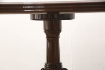 中古　美品　モリシゲ(MORISHIGE/森繁)　フローラ　濃い木色で落ち着いた空間を演出するサイドテーブル(コーヒーテーブル、カフェテーブル、ローテーブル)(定価約11万9千円)(R-065425)