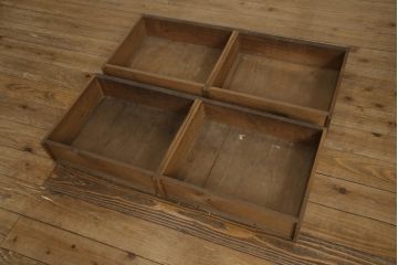 和製アンティーク　両面引き出しが使い勝手の良い大振りな作業台(ダイニングテーブル、食卓、2人掛け、4人掛け、ワークスペース)(R-065427)