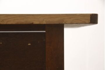 和製アンティーク　両面引き出しが使い勝手の良い大振りな作業台(ダイニングテーブル、食卓、2人掛け、4人掛け、ワークスペース)(R-065427)
