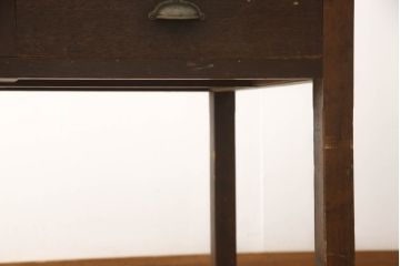 和製アンティーク　両面引き出しが使い勝手の良い大振りな作業台(ダイニングテーブル、食卓、2人掛け、4人掛け、ワークスペース)(R-065427)