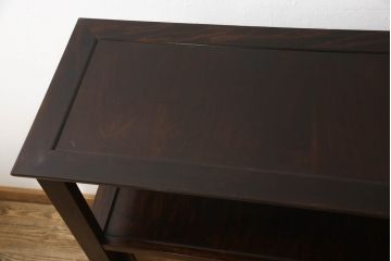 和製ビンテージ　美品　松本民芸家具　上質な和の趣き溢れるクズ布茶棚(飾り棚、収納棚、戸棚、サイドボード、ヴィンテージ)(R-065428)