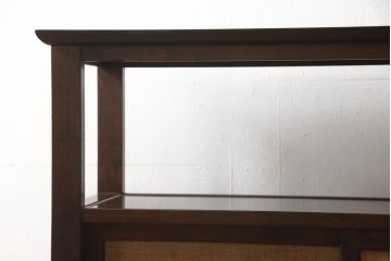 和製ビンテージ　美品　松本民芸家具　上質な和の趣き溢れるクズ布茶棚(飾り棚、収納棚、戸棚、サイドボード、ヴィンテージ)(R-065428)