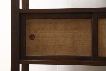 和製ビンテージ　美品　松本民芸家具　上質な和の趣き溢れるクズ布茶棚(飾り棚、収納棚、戸棚、サイドボード、ヴィンテージ)(R-065428)