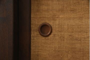 和製ビンテージ　美品　松本民芸家具　上質な和の趣き溢れるクズ布茶棚(飾り棚、収納棚、戸棚、サイドボード、ヴィンテージ)(R-065428)