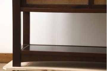 和製ビンテージ　美品　松本民芸家具　上質な和の趣き溢れるクズ布茶棚(飾り棚、収納棚、戸棚、サイドボード、ヴィンテージ)(R-065428)