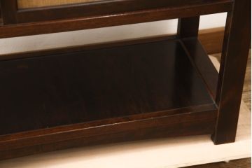 和製ビンテージ　美品　松本民芸家具　上質な和の趣き溢れるクズ布茶棚(飾り棚、収納棚、戸棚、サイドボード、ヴィンテージ)(R-065428)