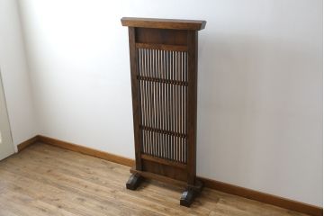 和製ビンテージ　九州民芸家具　和の趣溢れる重厚な佇まいが魅力の衝立て(つい立て、衝い立て、パーテーション、仕切り、ヴィンテージ)(R-065429)