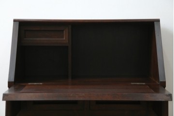 中古　松本民芸家具　高山式座ビューロー　和室や和モダンなリビングにおすすめのライティングビューロー　定価約30万8千円相当　(R-065432)
