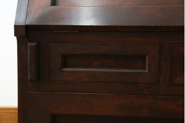 中古　松本民芸家具　高山式座ビューロー　和室や和モダンなリビングにおすすめのライティングビューロー　定価約30万8千円相当　(R-065432)