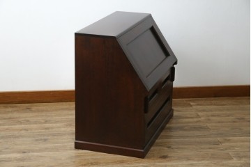 中古　松本民芸家具　高山式座ビューロー　和室や和モダンなリビングにおすすめのライティングビューロー　定価約30万8千円相当　(R-065432)