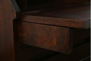 中古　松本民芸家具　高山式座ビューロー　和室や和モダンなリビングにおすすめのライティングビューロー　定価約30万8千円相当　(R-065432)