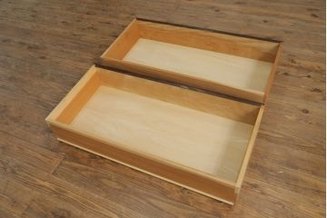 中古　美品　松本民芸家具　天板リメイク　和・洋どちらにも取り入れやすい!シックな佇まいが魅力のローチェスト(ローボード、テレビ台、サイドチェスト、引き出し)(R-065434)