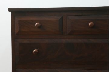 中古　美品　松本民芸家具　天板リメイク　和・洋どちらにも取り入れやすい!シックな佇まいが魅力のローチェスト(ローボード、テレビ台、サイドチェスト、引き出し)(R-065434)