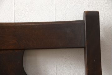 和製ビンテージ　松本民芸家具　背もたれのデザインが目を引くSP型十字アームチェア(ラッシチェア、ダイニングチェア、椅子、イス、ヴィンテージ)(R-065443)