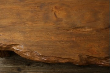 和製ビンテージ　笹杢　高級品!!杢目が素晴らしい秋田杉一枚板の座卓　(R-065445)