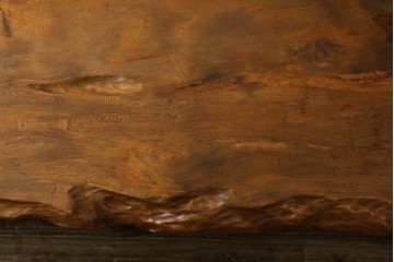 和製ビンテージ　笹杢　高級品!!杢目が素晴らしい秋田杉一枚板の座卓　(R-065445)