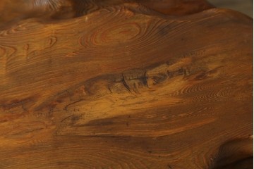 和製ビンテージ　笹杢　高級品!!杢目が素晴らしい秋田杉一枚板の座卓　(R-065445)