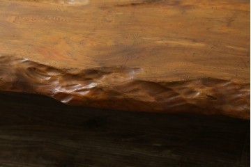 和製ビンテージ　笹杢　高級品!!杢目が素晴らしい秋田杉一枚板の座卓　(R-065445)