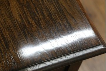 イギリスアンティーク　Lloyd's Antiques(ロイズ・アンティークス)取り扱い　オーク材　ラウンド型の鏡が印象的なキャスター付きドレッシングチェスト(鏡台、化粧台、ミラー、ドレッサー、引き出し、英国)(R-065455)