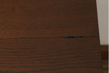 中古　美品　国産家具　職人手造り　欅(ケヤキ)杢　コンパクトなサイズが使いやすい函鏡台(ドレッサー、ミラー、小引き出し、卓上収納)(R-065462)