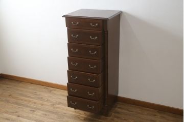 中古　美品　高級品!!　スペイン製　フランスベッド(France Bed)　Slumberland(スランバーランド)　上品な佇まいが魅力のランジェリーチェスト(縦型チェスト、サイドチェスト、引き出し)(定価推定約35万円)(R-065464)