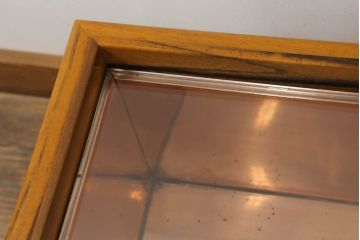 和製アンティーク　楓(カエデ)材　黒柿材　暖かみを感じる木の色合いが魅力!!大振りな長火鉢(囲炉裏、木製火鉢)(R-065465)