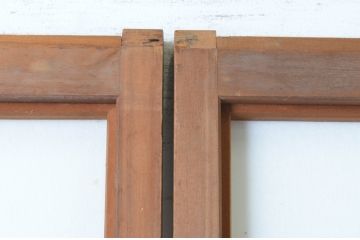 アンティーク建具　腰板の凝ったデザインが魅力的な障子戸4枚セット(引き戸)(R-065472)