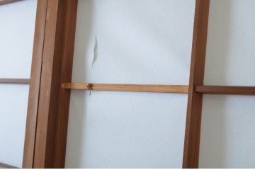 アンティーク建具　腰板の凝ったデザインが魅力的な障子戸4枚セット(引き戸)(R-065472)