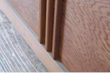 アンティーク建具　腰板の凝ったデザインが魅力的な障子戸4枚セット(引き戸)(R-065472)