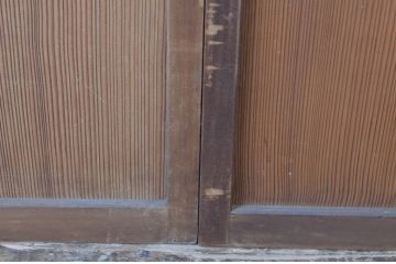 アンティーク建具　腰板の凝ったデザインが魅力的な障子戸4枚セット(引き戸)(R-065472)