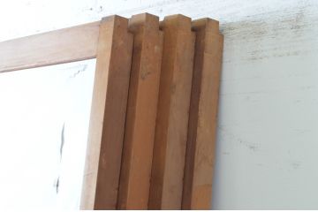 アンティーク建具　腰板の凝ったデザインが魅力的な障子戸4枚セット(引き戸)(R-065472)