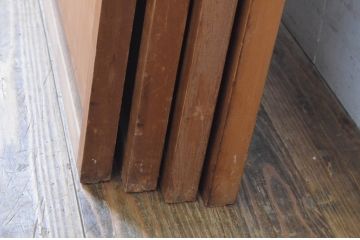 アンティーク建具　腰板の凝ったデザインが魅力的な障子戸4枚セット(引き戸)(R-065472)