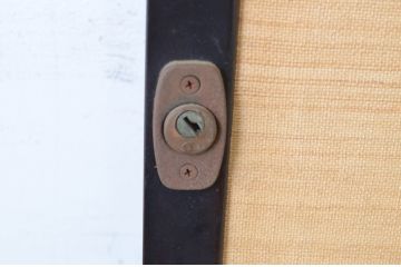 アンティーク建具　大正ロマン　古い洋館で使われていた和洋折衷の引き戸1枚(板戸、襖)(R-065473)