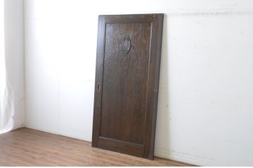 アンティーク建具　大正ロマン　古い洋館で使われていた和洋折衷の引き戸1枚(板戸)(R-065474)