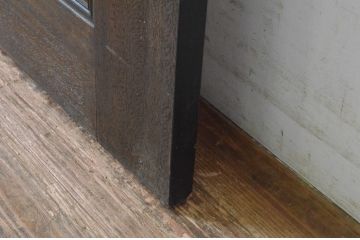 アンティーク建具　大正ロマン　古い洋館で使われていた和洋折衷の引き戸1枚(板戸)(R-065474)